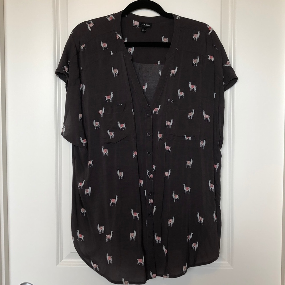 Torrid Llama Print Top